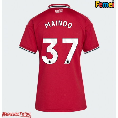 Manchester United Kobbie Mainoo #37 Tricou Fotbal Replică 2026-27 Femei Acasa Manchester United Kobbie Mainoo #37 Tricou Fotbal Replică 2026-27 Femei Acasa